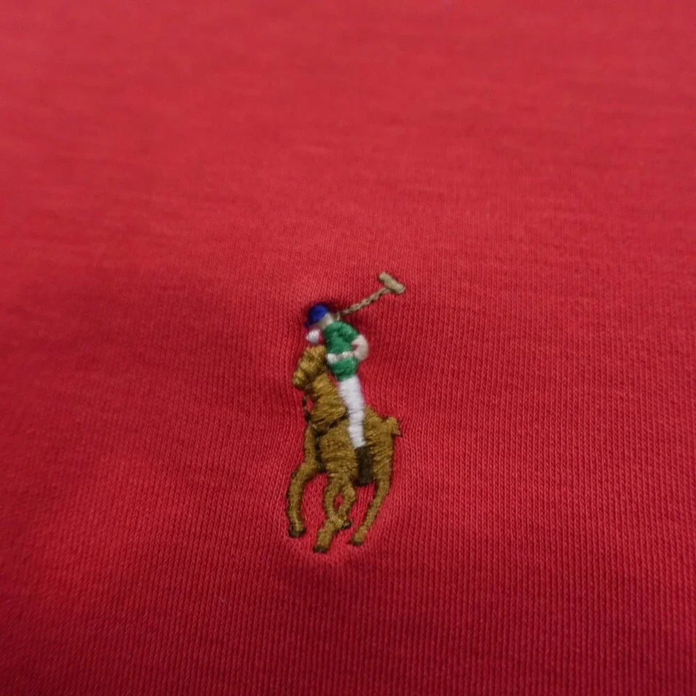 Polo Ralph Lauren Polo Shirt Men’s Large Red Pima‎ Soft Touch Cotton Classic
